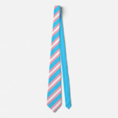 Transgender Flag Neck Tie Krawatte (Vorderseite)