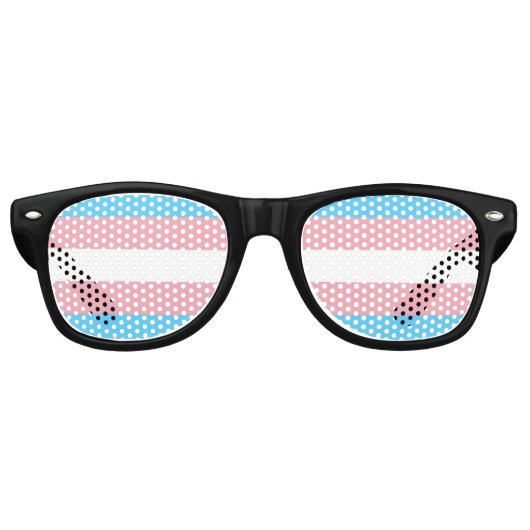 Transgender Flag Partybrille (Vorderseite)