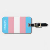 Transgender Flag Personalisiert Gepäckanhänger (Vorderseite horizontal)