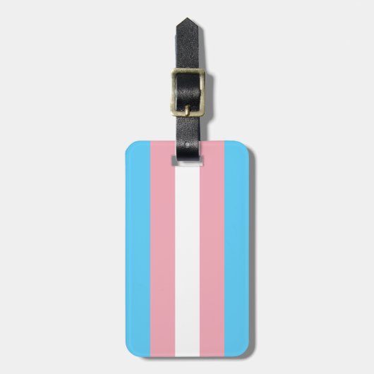 Transgender Flag Personalisiert Gepäckanhänger (Vorderseite vertikal)