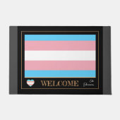 Transgender Flag & Pride Community House matt /LGB Fußmatte (Vorderseite)