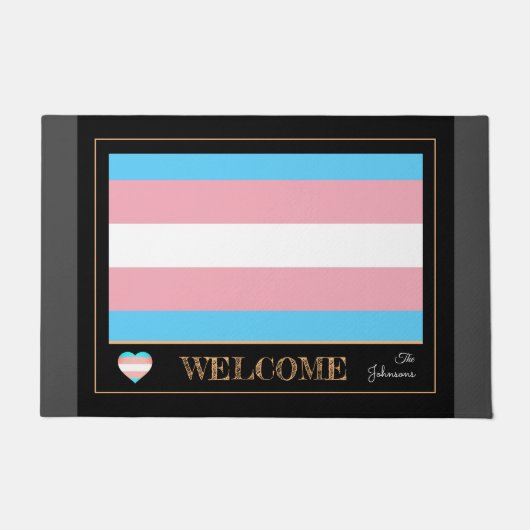 Transgender Flag & Pride Community House matt /LGB Fußmatte (Vorderseite)