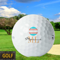 Transgender Flag & Pride Golf mit Monogramm / LGB