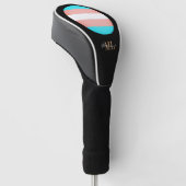 Transgender Flag & Pride Golf mit Monogramm / LGB Headcover (angewinkelt)
