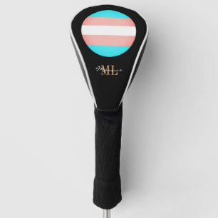 Transgender Flag & Pride Golf mit Monogramm / LGB Headcover