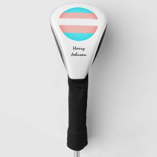 Transgender Flag & Pride Golf mit Monogramm /LGBT Headcover (Vorderseite)