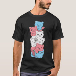 Transgender Flag Pride LGBTQ Katzen Transgender Ka T-Shirt