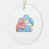 Transgender Flag Pride Lgbtq Niedlich Pinguin Keramik Ornament (Links)