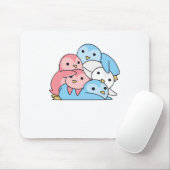 Transgender Flag Pride Lgbtq Niedlich Pinguin Mousepad (Mit Mouse)