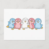 Transgender Flag Pride Lgbtq Niedlich Pinguin Post Postkarte (Vorderseite)
