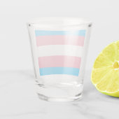 Transgender-Flag & Prix-Community/Geschlechterflag Schnapsglas (Rückseite)