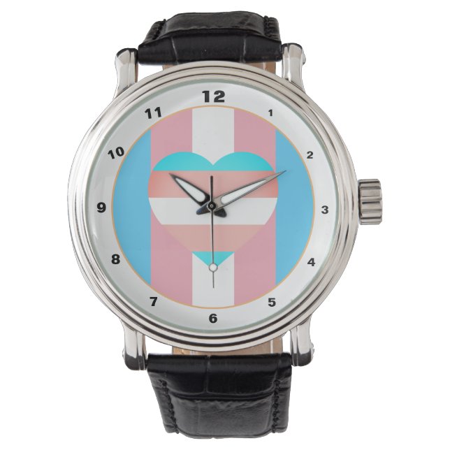 Transgender-Flag & Prix-Gemeinschaft / Geschlechte Armbanduhr (Vorderseite)