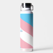 Transgender-Flag & Prix-Individuelle Name/Geschlec Trinkflasche (Rückseite)
