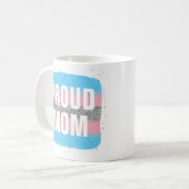 Transgender Flag Proud Mama Kaffee Tasse (Vorderseite Links)