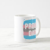 Transgender Flag Proud Vater Kaffee Tasse (VorderseiteRechts)