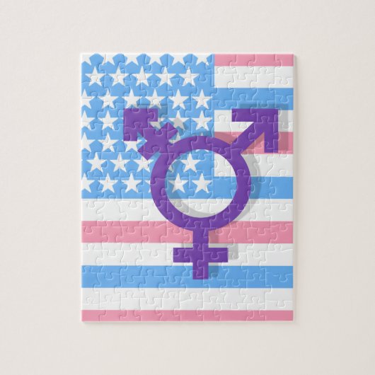 Transgender-Flag Puzzle (Vertikal)