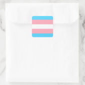 Transgender-Flag Quadratischer Aufkleber (Tasche)