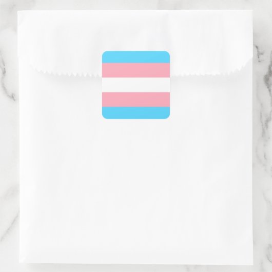 Transgender-Flag Quadratischer Aufkleber (Tasche)