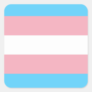 Transgender Flag Quadratischer Aufkleber