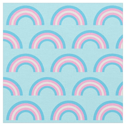 Transgender Flag Rainbows Niedlich Blau Rosa Weiß Stoff (Nahaufnahme)