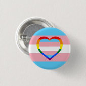 Transgender-Flag, Regenbogenherz & -stolz /Geschle Button (Vorne & Hinten)