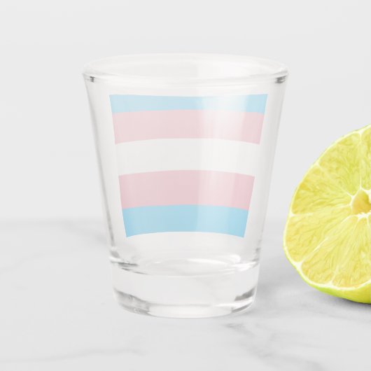 Transgender Flag Schnapsglas (Rückseite)