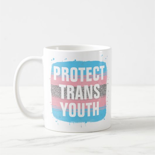 Transgender Flag Schützen Trans Youth Coffee Tasse (Links)