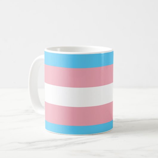 Transgender-Flag-Tasse Kaffeetasse (Vorderseite Links)