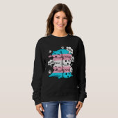 Transgender Flag They Their Them Meow  Cat  LGBT Sweatshirt (Vorne ganz)