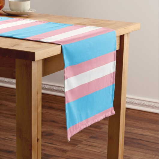 transgender Flag trans lgbt lgbtq schwul lesbian h Mittelgroßer Tischläufer (Beispiel)
