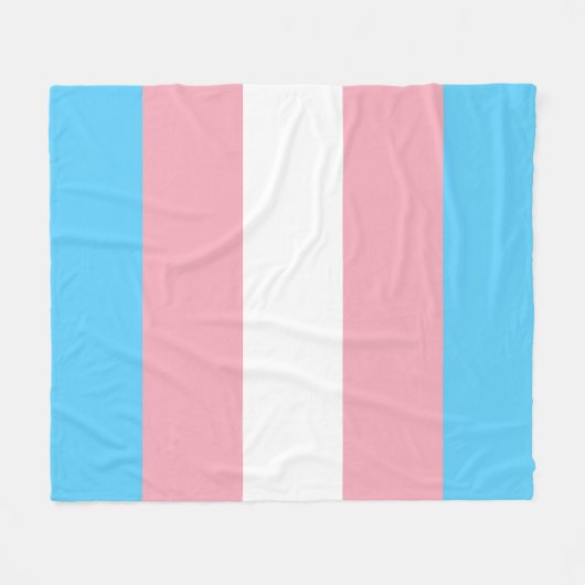 Transgender flag trans pride LGBT Schwulensymbol Fleecedecke (Vorderseite (Horizontal))