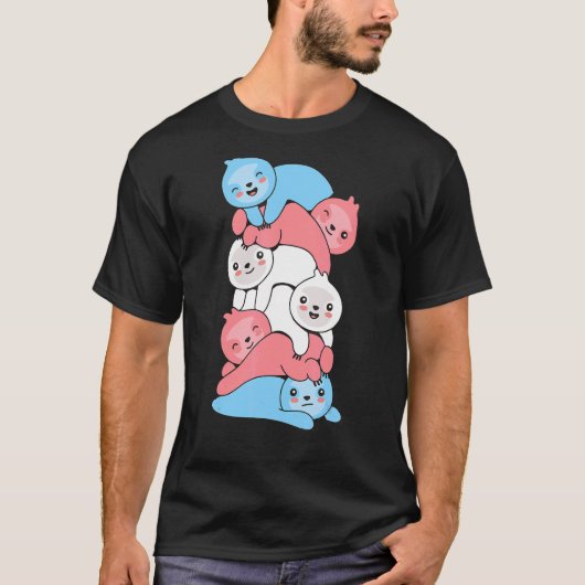 Transgender Flag Trans Pride Lgbtq Sloth T-Shirt (Vorderseite)