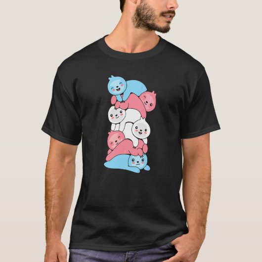 Transgender Flag Trans Pride Lgbtq Sloth T-Shirt (Vorderseite)