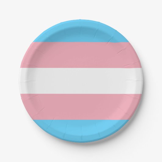 Transgender-Flag trans-prime LGBT-Symbol Homos Pappteller (Vorderseite)
