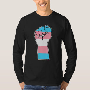 Transgender Flag Transsexuelle Faust Trans Pride L T-Shirt