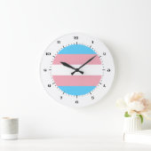 Transgender-Flag-Uhr Große Wanduhr (Zuhause)
