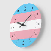 Transgender-Flag-Uhr Große Wanduhr (Winkel)