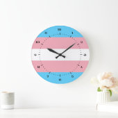 Transgender-Flag-Uhr Große Wanduhr (Zuhause)