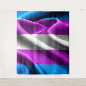 Transgender-Flag Wandteppich (Vorderseite)