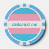 Transgender-Flagge angepasst Pokerchips (Vorderseite)
