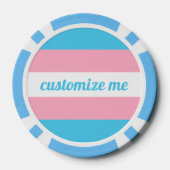 Transgender-Flagge angepasst Pokerchips (Rückseite)
