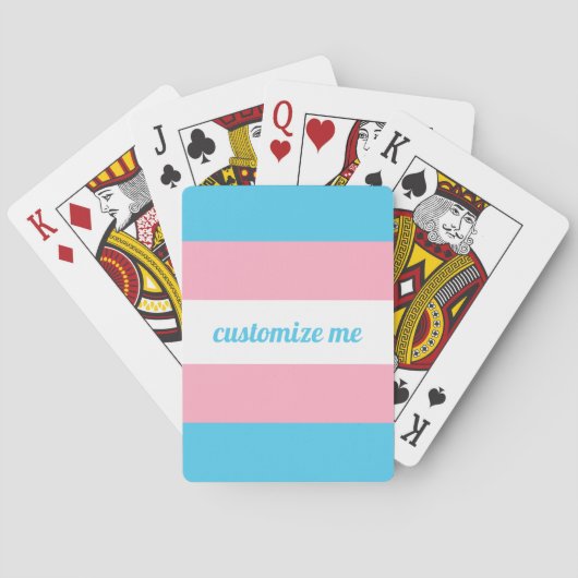 Transgender-Flagge angepasst Spielkarten (Rückseite)