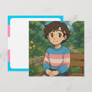 Transgender-Flagge Anime-Person   LGBTQIA+ 