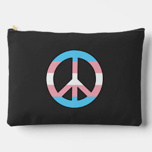 Transgender-Flagge Friedenszeichen Zubehörtasche