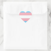 Transgender Flagge Herz-Aufkleber (Tasche)
