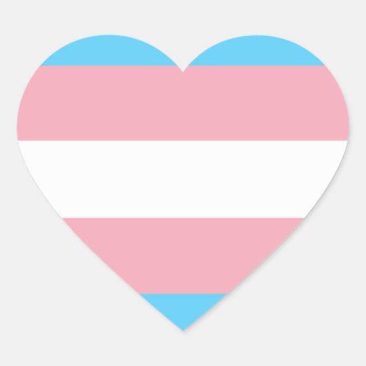 Transgender Flagge Herz-Aufkleber (Vorderseite)