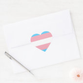 Transgender Flagge Herz-Aufkleber (Umschlag)