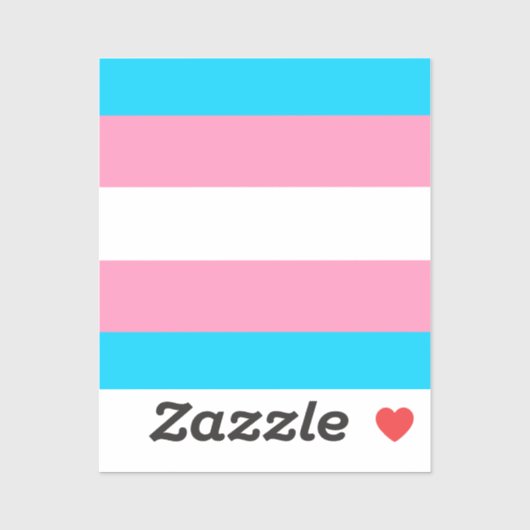 Transgender-Flagge | LGBTQIA+ Aufkleber (Blatt)