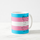 Transgender Flagge | LGBTQIA+ Kaffeetasse (VorderseiteRechts)