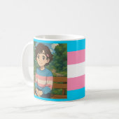 Transgender Flagge | LGBTQIA+ Kaffeetasse (Vorderseite Links)